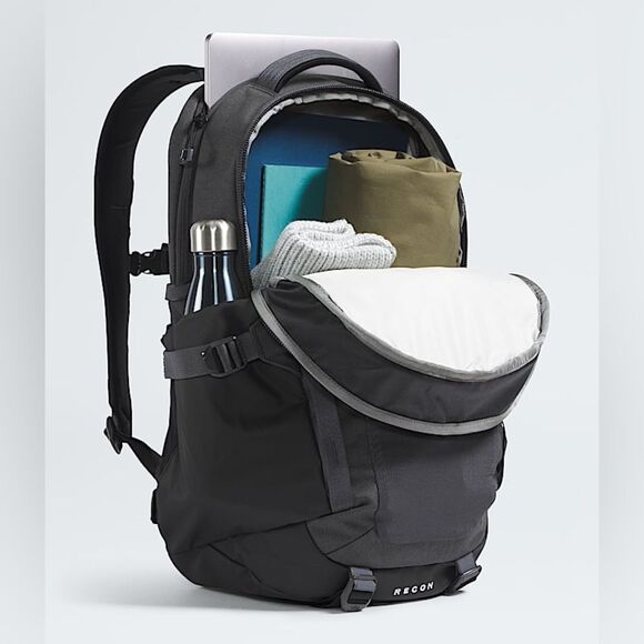 The North Face Recon FlexVent Black Backpack 15” Laptop Casual Office Gift NWOT - Picture 15 of 15